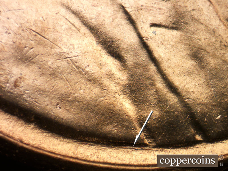 Die-stage C marker on 1960D•1MM•266 (1960 Repunched Mint Mark).