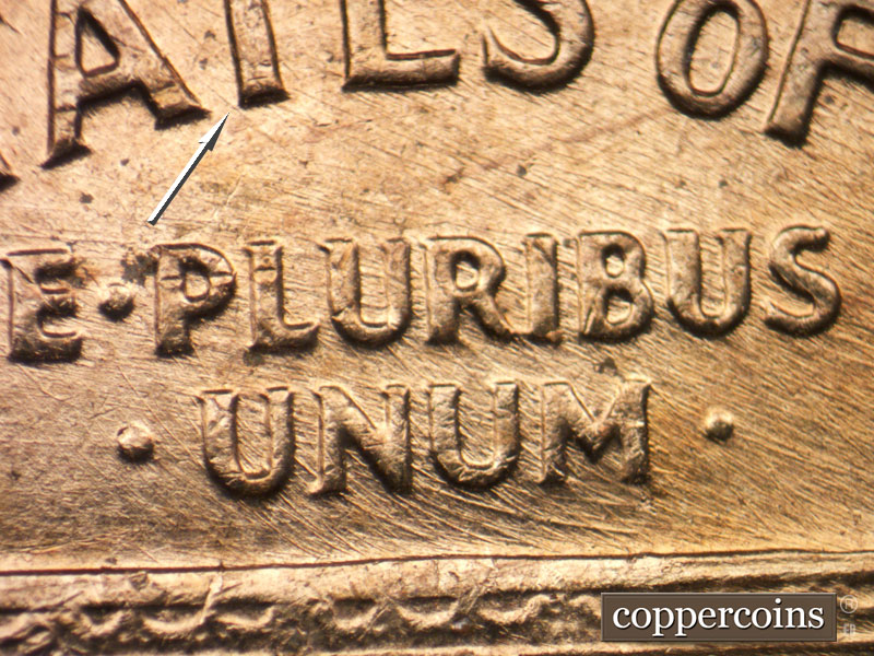 Die-stage C marker on 1960D•1MM•266 (1960 Repunched Mint Mark).