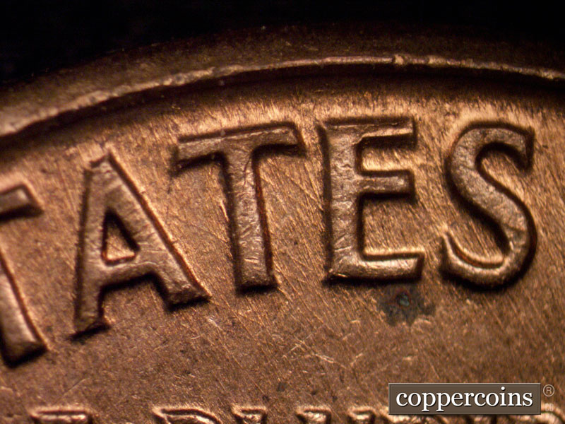 Die-stage B marker on 1960D•1MM•267 (1960 Repunched Mint Mark).