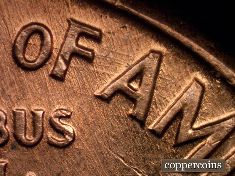 Die-stage B marker on 1960D•1MM•267 (1960 Repunched Mint Mark).