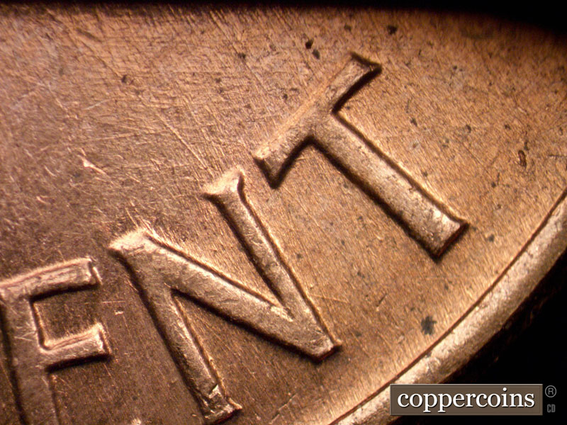 Die-stage B marker on 1960D•1MM•267 (1960 Repunched Mint Mark).