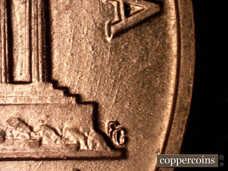 Die-stage B marker on 1960D•1MM•270 (1960 Repunched Mint Mark).