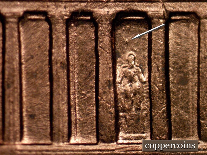Die-stage B marker on 1960D•1MM•270 (1960 Repunched Mint Mark).