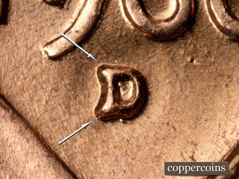 1960 Lincoln cent obverse, CopperCoins die 1960D•1MM•271.