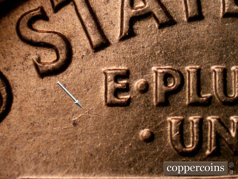 Die-stage B marker on 1960D•1MM•271 (1960 Repunched Mint Mark).