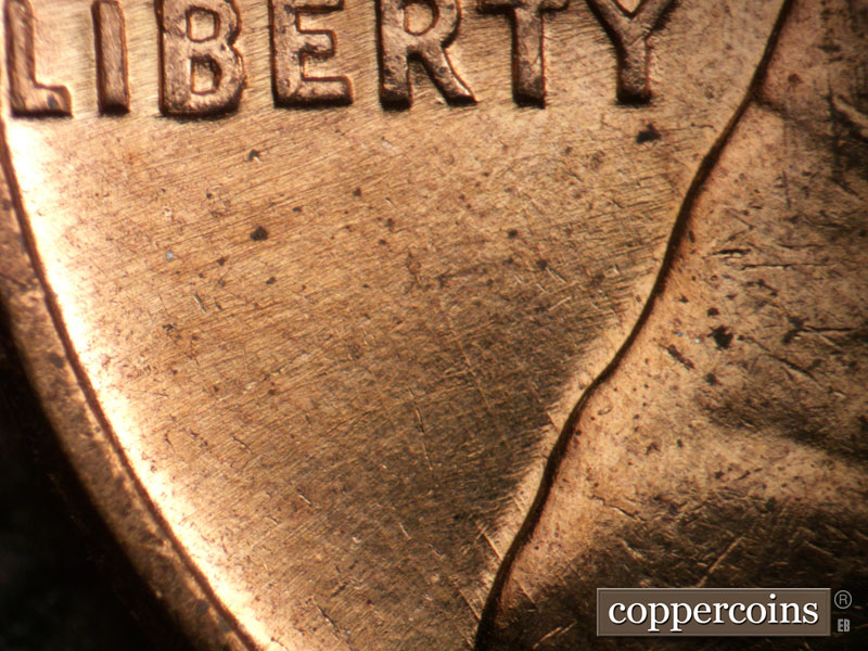 Die-stage B marker on 1960D•1MM•272 (1960 Repunched Mint Mark).