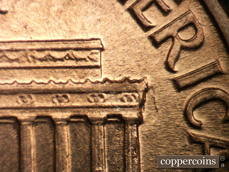 Die-stage B marker on 1960D•1MM•272 (1960 Repunched Mint Mark).