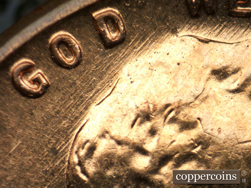Die-stage B marker on 1960D•1MM•273 (1960 Repunched Mint Mark).