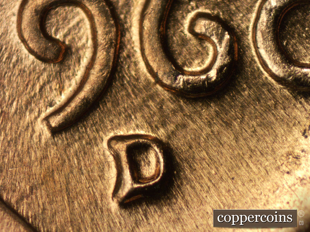 Die-stage C marker on 1960D•1MM•273 (1960 Repunched Mint Mark).