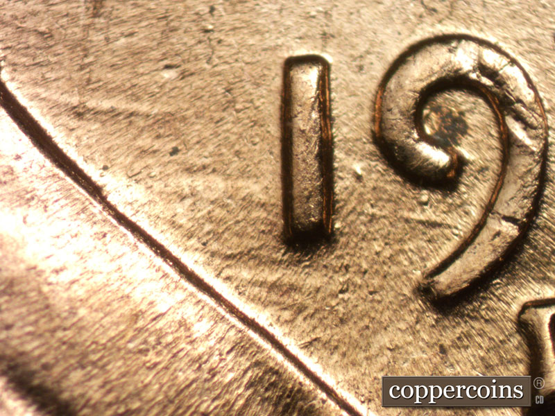 Die-stage C marker on 1960D•1MM•274 (1960 Repunched Mint Mark).