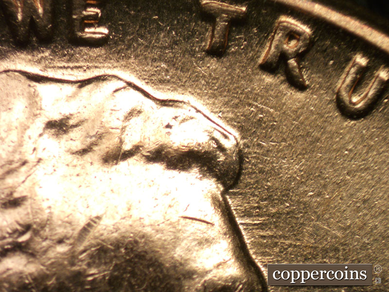 Die-stage C marker on 1960D•1MM•274 (1960 Repunched Mint Mark).