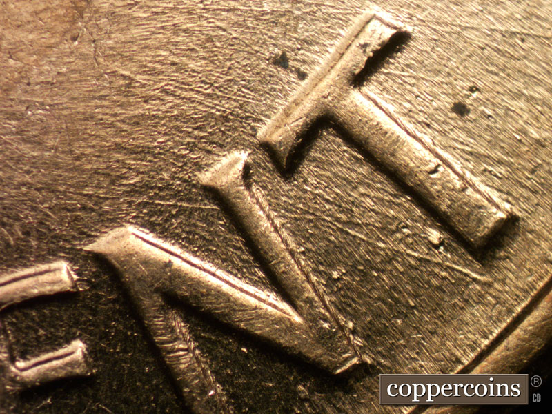 Die-stage C marker on 1960D•1MM•274 (1960 Repunched Mint Mark).