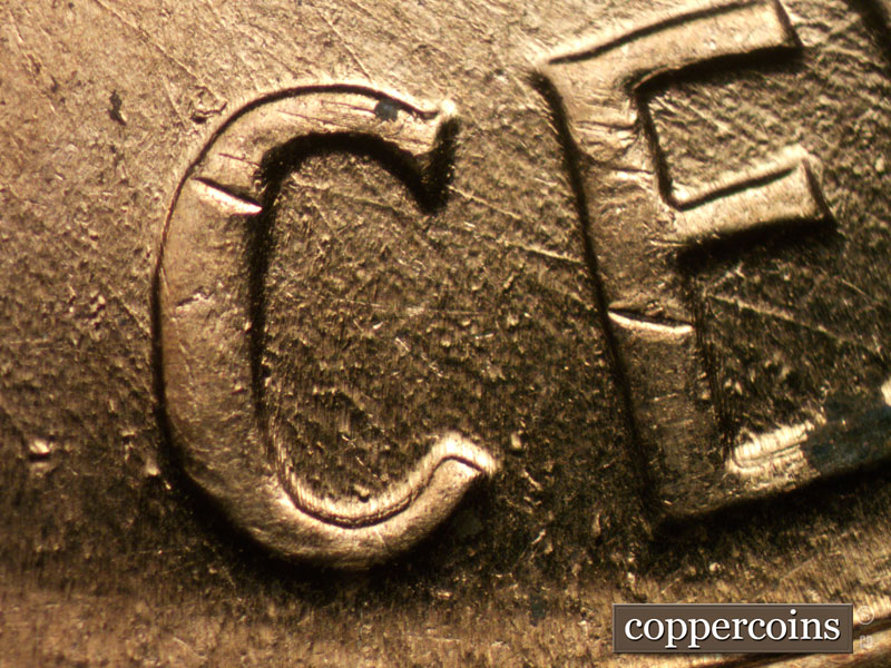 Die-stage C marker on 1960D•1MM•274 (1960 Repunched Mint Mark).