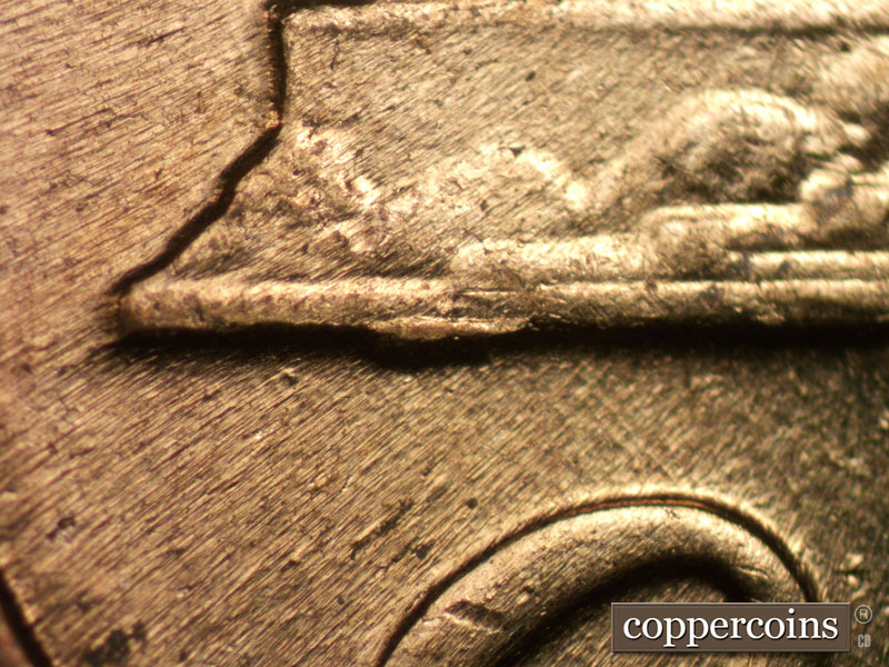 Die-stage C marker on 1960D•1MM•274 (1960 Repunched Mint Mark).