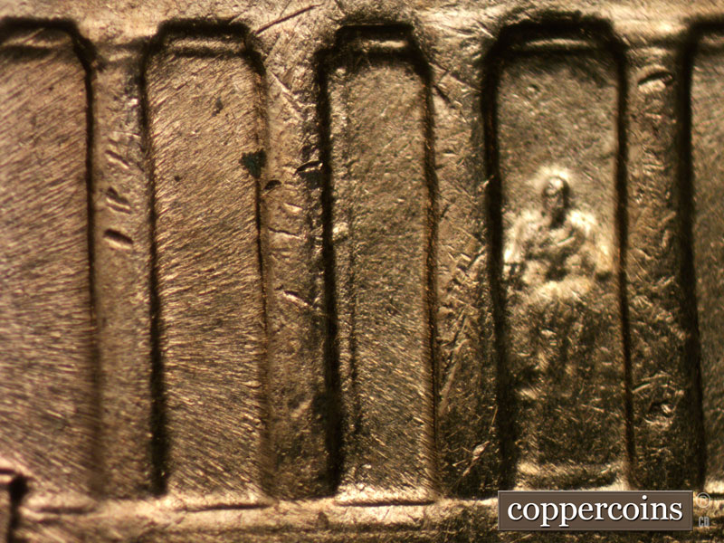 Die-stage C marker on 1960D•1MM•274 (1960 Repunched Mint Mark).