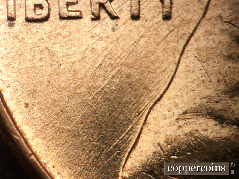 Die-stage B marker on 1960D•1MM•277 (1960 Repunched Mint Mark).