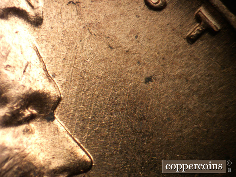 Die-stage B marker on 1960D•1MM•277 (1960 Repunched Mint Mark).