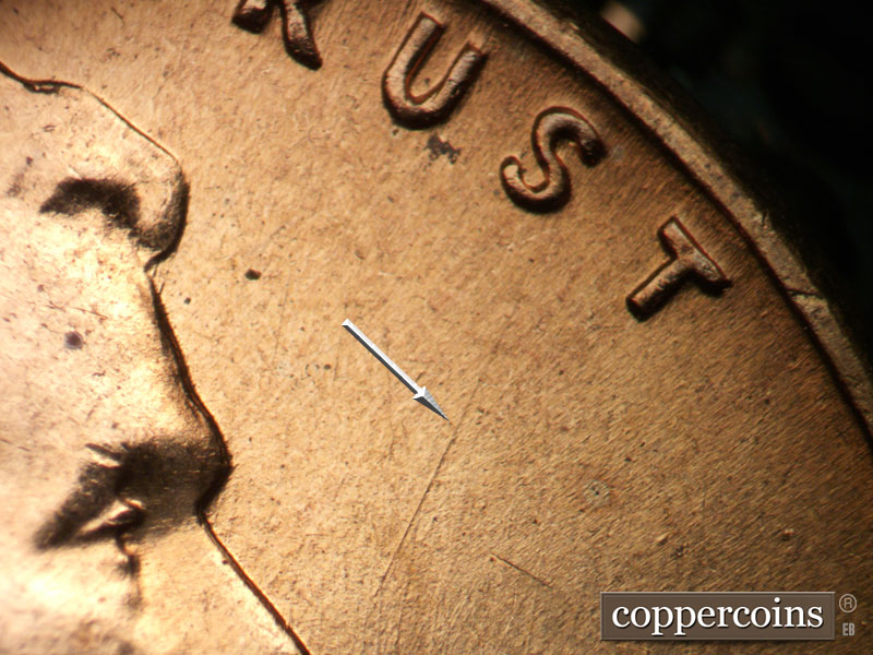 Die-stage B marker on 1960D•1MM•278 (1960 Repunched Mint Mark).