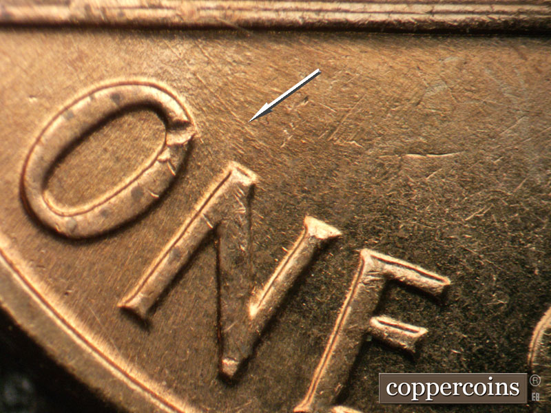 Die-stage B marker on 1960D•1MM•278 (1960 Repunched Mint Mark).