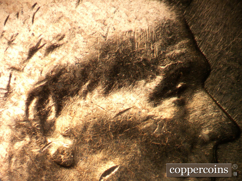 Die-stage B marker on 1960D•1MM•279 (1960 Repunched Mint Mark).