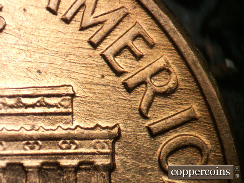 Die-stage B marker on 1960D•1MM•279 (1960 Repunched Mint Mark).