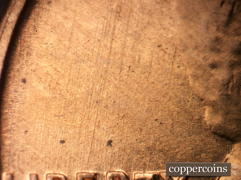 Die-stage B marker on 1960D•1MM•283 (1960 Repunched Mint Mark).