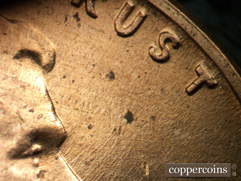 Die-stage C marker on 1960D•1MM•284 (1960 Repunched Mint Mark).