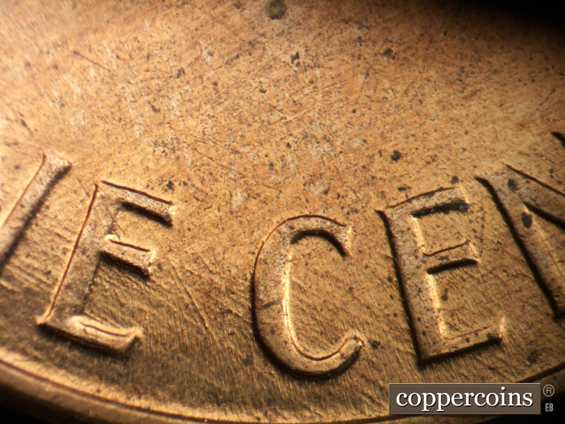 Die-stage C marker on 1960D•1MM•284 (1960 Repunched Mint Mark).
