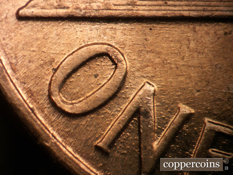 Die-stage B marker on 1960D•1MM•286 (1960 Repunched Mint Mark).