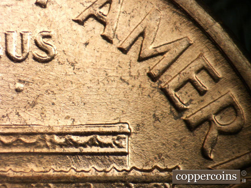 Die-stage B marker on 1960D•1MM•290 (1960 Repunched Mint Mark).