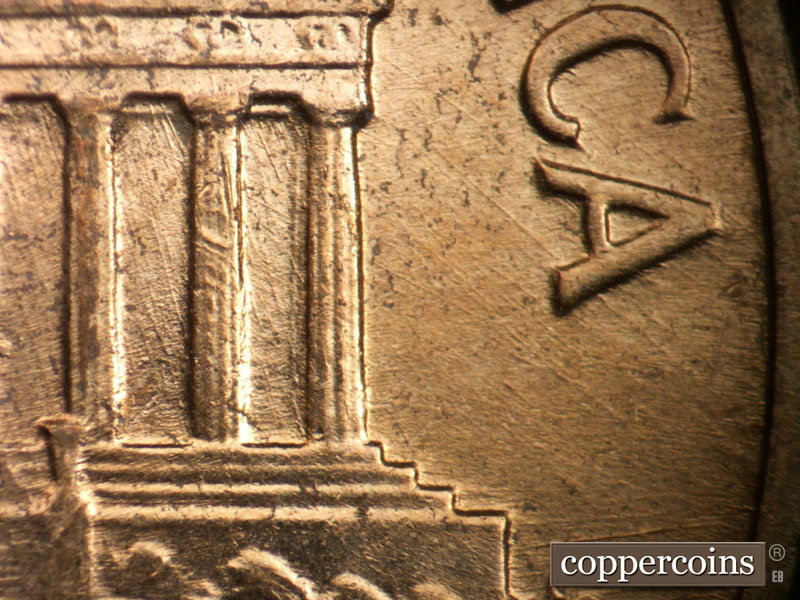 Die-stage B marker on 1960D•1MM•290 (1960 Repunched Mint Mark).