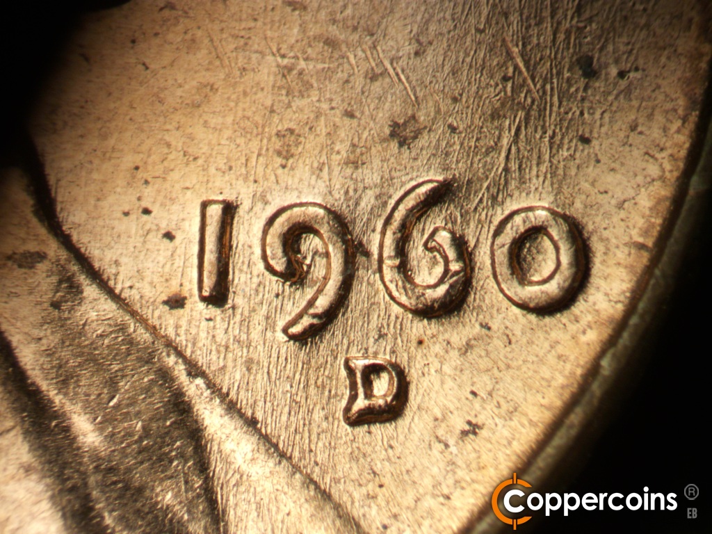 Die-stage B marker on 1960D•1MM•295 showing Die scratches through date.