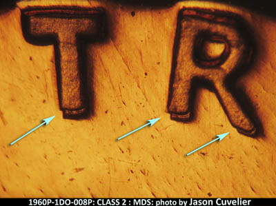 1960 Lincoln cent obverse proof, CopperCoins die 1960P•1DO•008P.