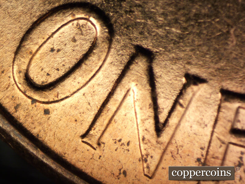 Die-stage B marker on 1961D•1DR•002 (1961 Doubled Die Reverse).