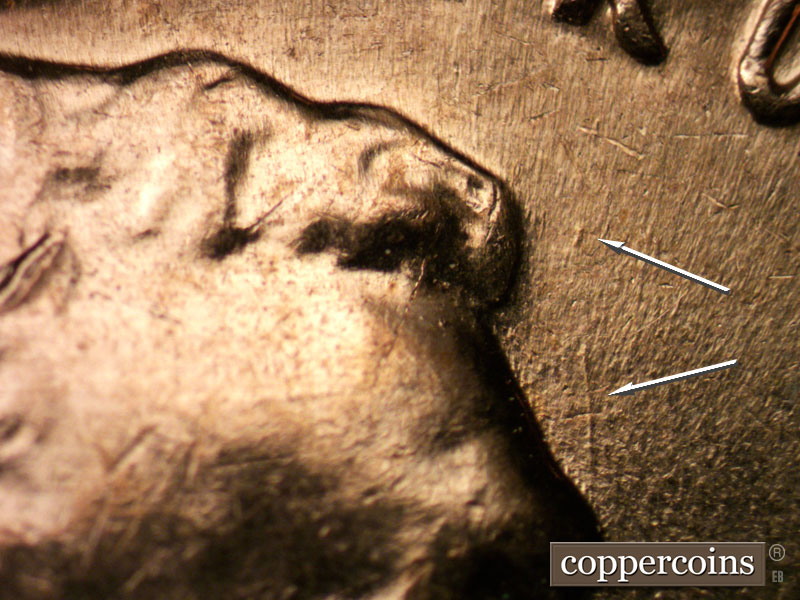 Die-stage C marker on 1961D•1MM•002 (1961 Repunched Mint Mark).
