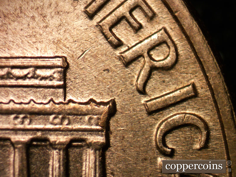Die-stage C marker on 1961D•1MM•002 (1961 Repunched Mint Mark).