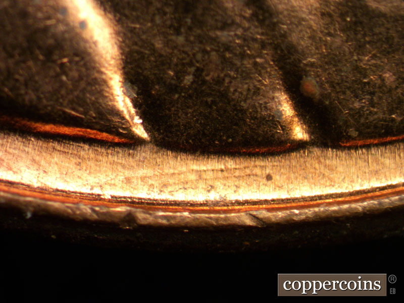 Die-stage B marker on 1961D•1MM•008 (1961 Repunched Mint Mark).