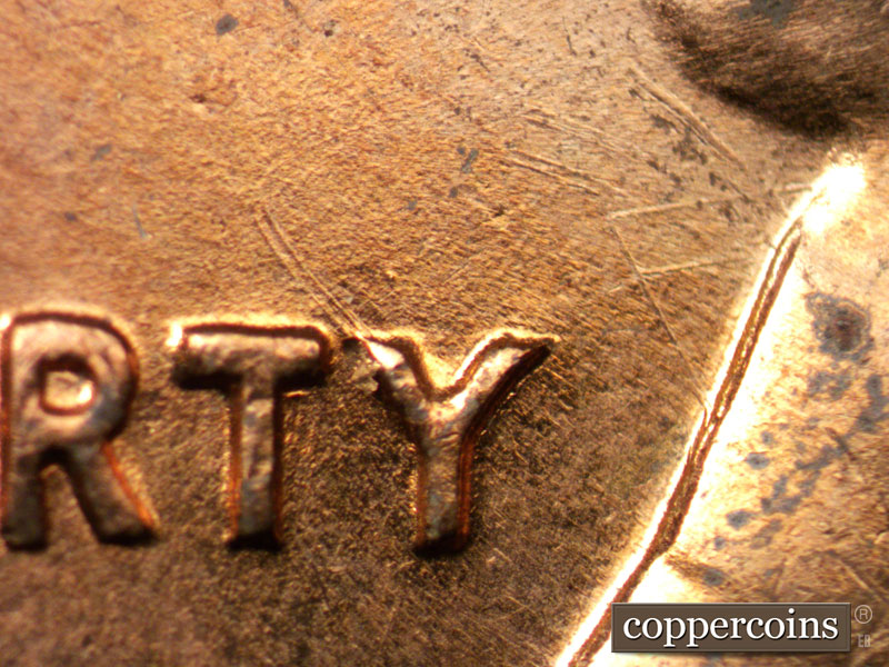 Die-stage B marker on 1961D•1MM•008 (1961 Repunched Mint Mark).
