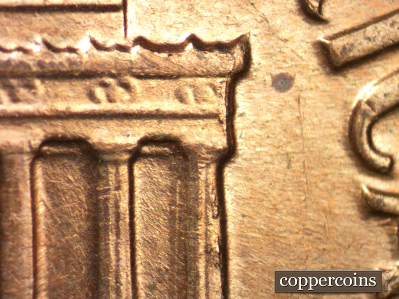 Die-stage C marker on 1961D•1MM•011 (1961 Repunched Mint Mark).