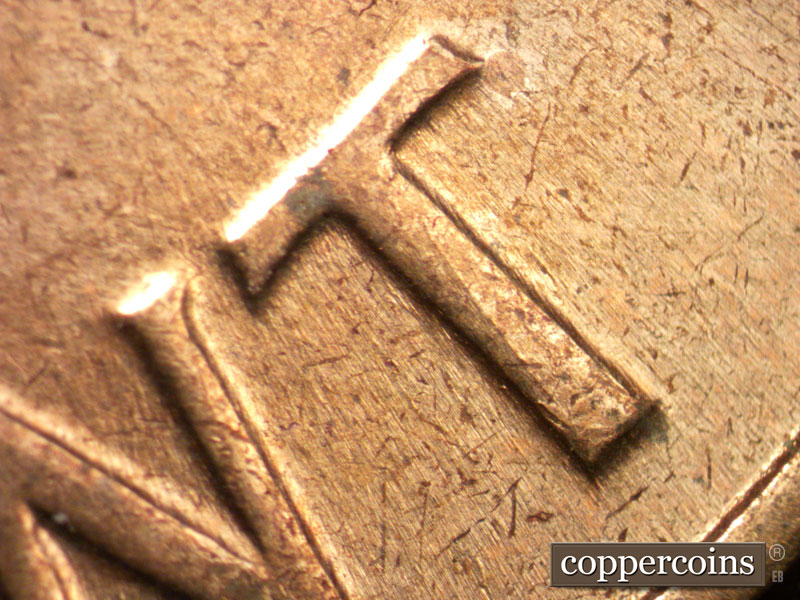 Die-stage C marker on 1961D•1MM•011 (1961 Repunched Mint Mark).