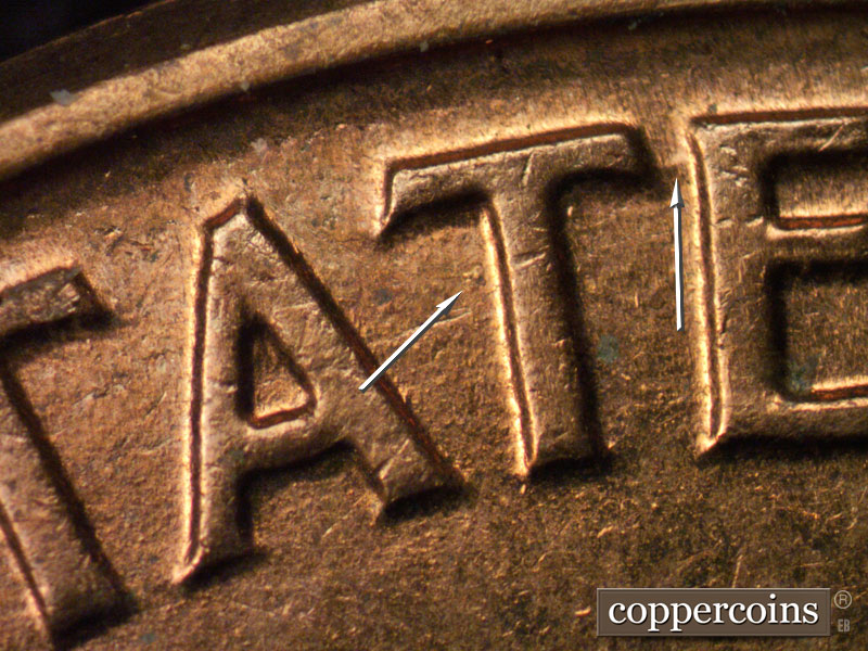 Die-stage B marker on 1961D•1MM•012 (1961 Repunched Mint Mark).