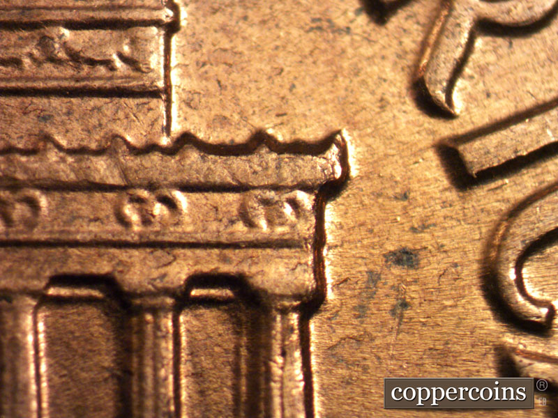 Die-stage B marker on 1961D•1MM•012 (1961 Repunched Mint Mark).