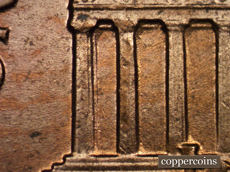 Die-stage B marker on 1961D•1MM•012 (1961 Repunched Mint Mark).