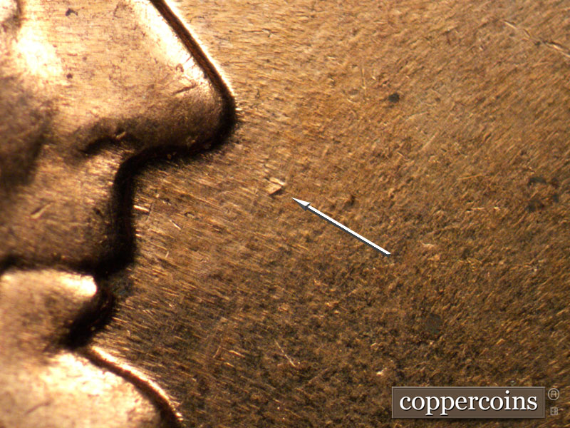 Die-stage C marker on 1961D•1MM•012 (1961 Repunched Mint Mark).