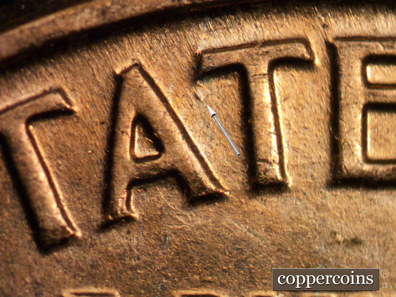 Die-stage C marker on 1961D•1MM•012 (1961 Repunched Mint Mark).