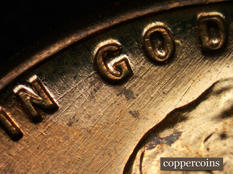 Die-stage B marker on 1961D•1MM•017 (1961 Repunched Mint Mark).