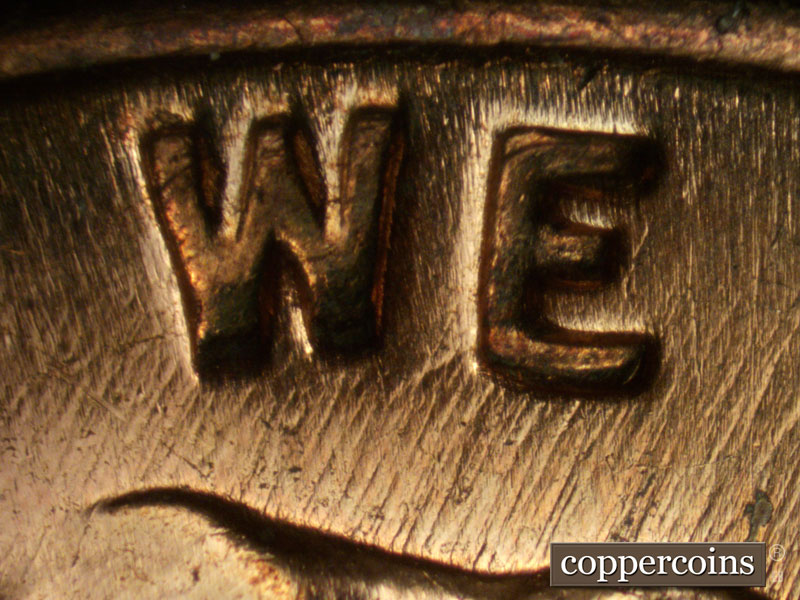 Die-stage B marker on 1961D•1MM•017 (1961 Repunched Mint Mark).