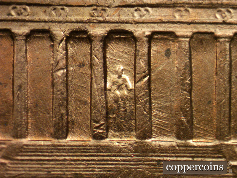Die-stage B marker on 1961D•1MM•017 (1961 Repunched Mint Mark).