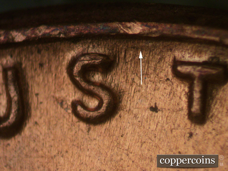 Die-stage C marker on 1961D•1MM•030 (1961 Repunched Mint Mark).