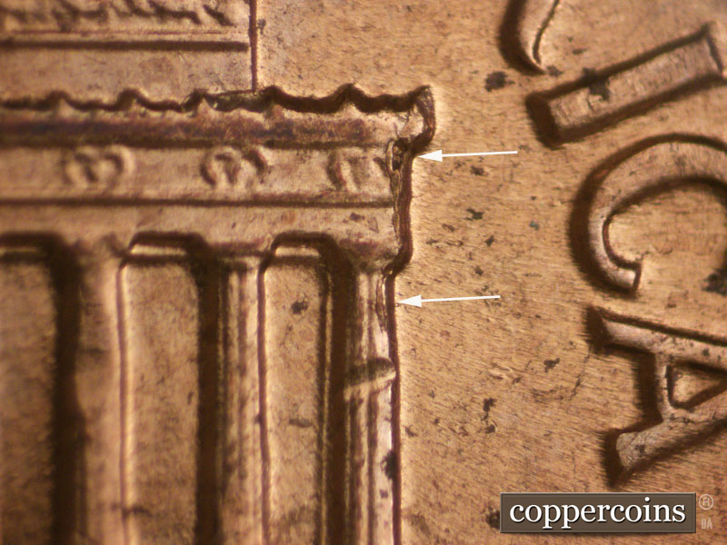 Die-stage C marker on 1961D•1MM•030 (1961 Repunched Mint Mark).